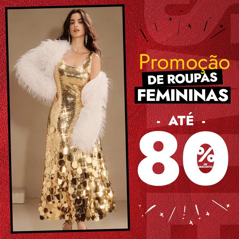 Promoção de roupas femininas - Até 80% OFF