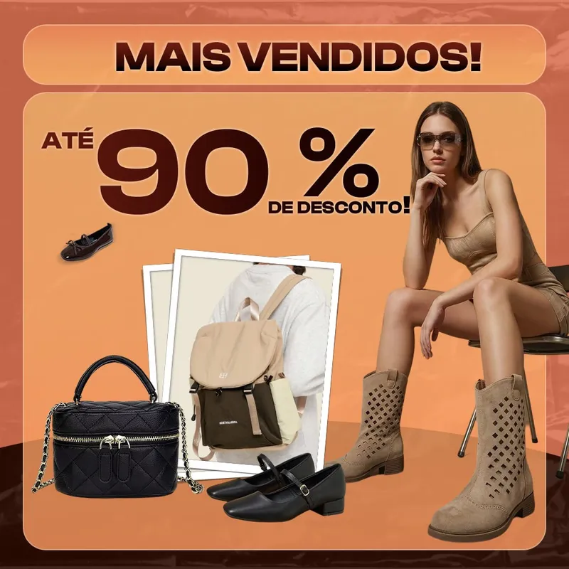 Bolsas e calçados - Até 90% OFF