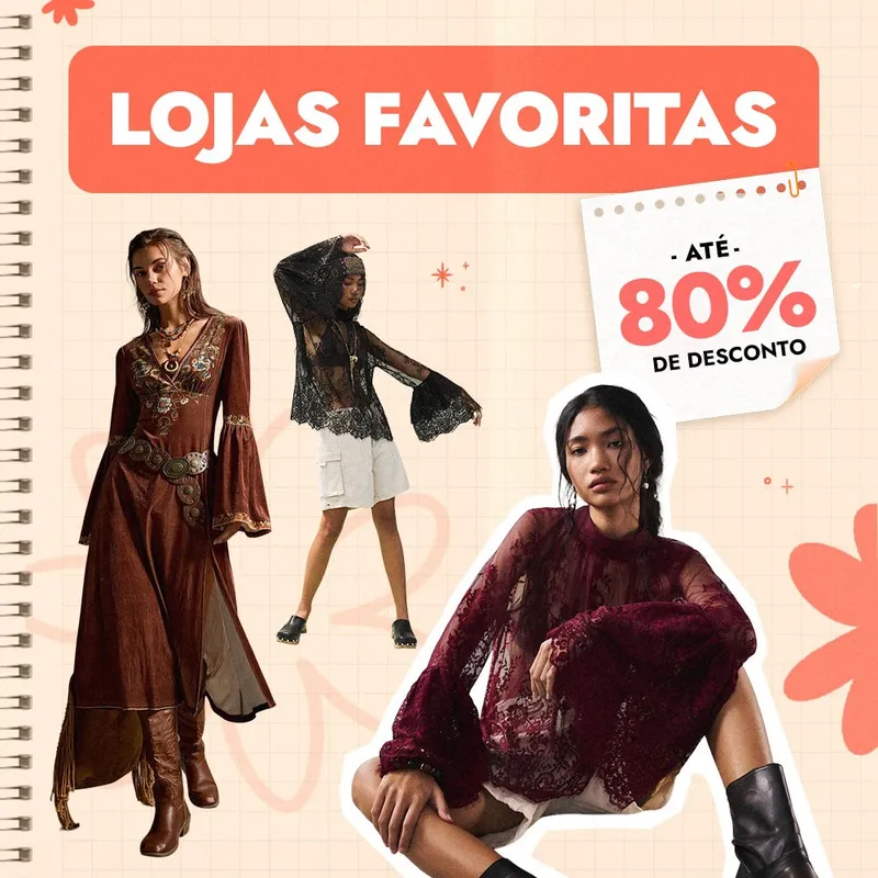 Lojas Favoritas - Até 80% OFF