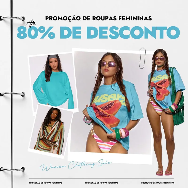 Roupas Femininas
Até 80% OFF